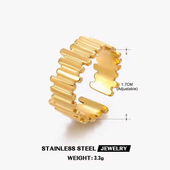 18K Gold Plated adjustable Ring - Picture 8 of 8